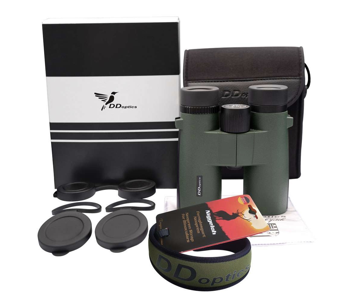 DDoptics 440120031 Fernglas Kolibri 8x42 Gen3 grün mit Tasche und Trageriemen DDoptics 440120031 Fernglas Kolibri 8x42 Gen3 grün mit Tasche und Trageriemen