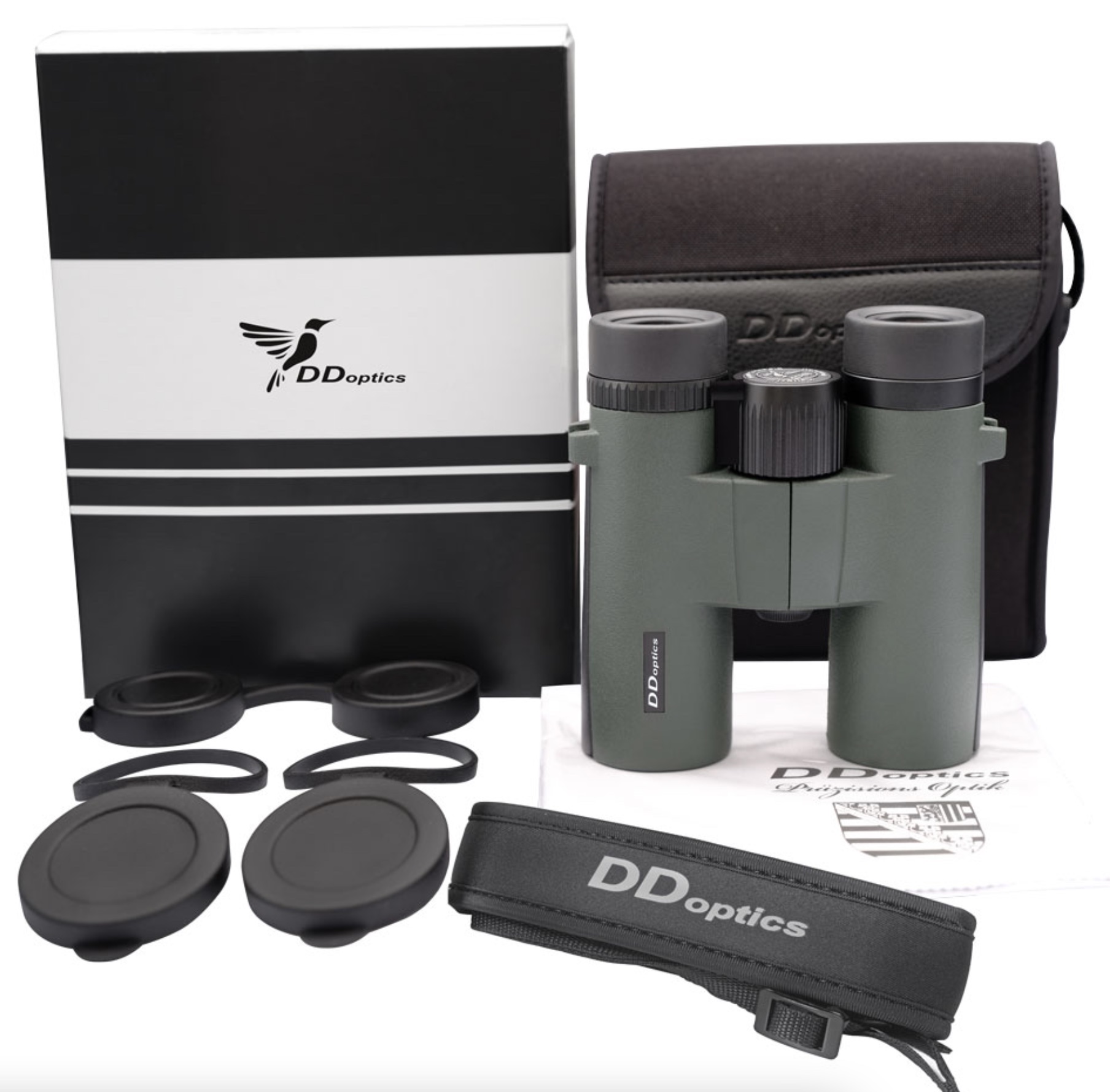 DDoptics 440120033 Fernglas Kolibri 8x33 Gen3 grün mit Tasche und Trageriemen DDoptics 440120033 Fernglas Kolibri 8x33 Gen3 grün mit Tasche und Trageriemen